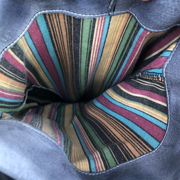 Felmini Anthropologie Over The Knee Fold Over Gray Grey Leather Boots 11/42 - Picture 6 of 17